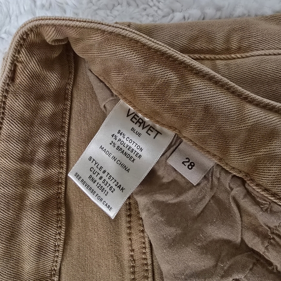 Vervet Tan Distressed Flare Jeans - Picture 4 of 6